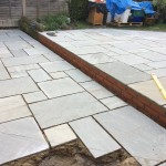 Lining up patio blocks