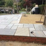 sand and patio blocks